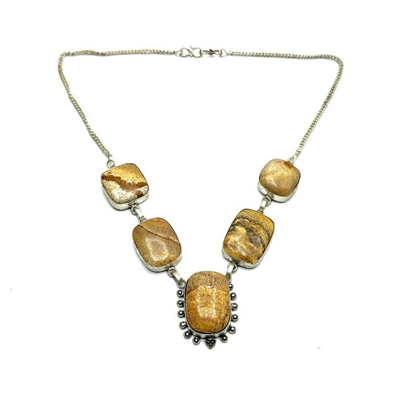 Vintage Navajo Sterling Silver Jasper Pendant Necklace—EUC - Picture 12 of 12